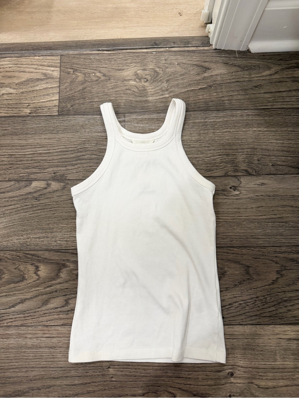NWT H&M White Ribbed Tank Top